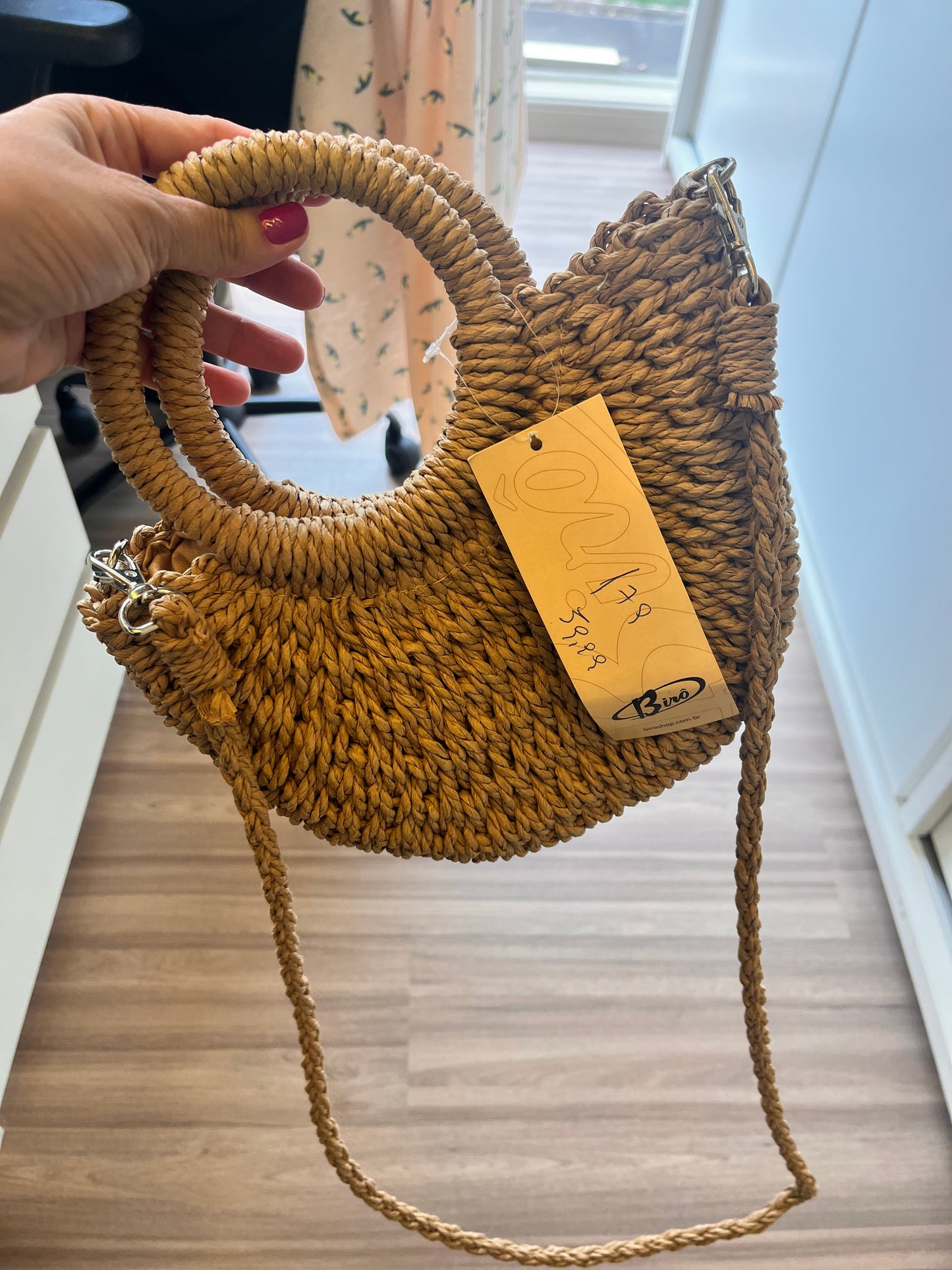 BOLSA EM PALHA ALÇA TRANSVERSAL