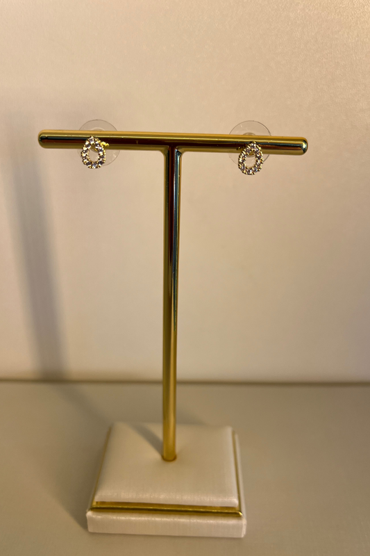 BRINCO GOTA DOURADO CRAVEJADO