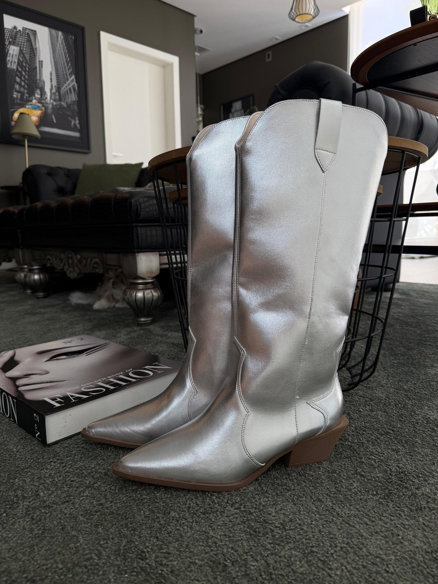 BOTA SUZI WESTERN PRATA