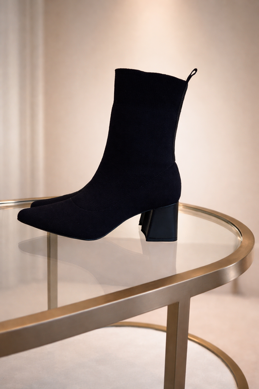 BOTA KNIT LAURA PRETA