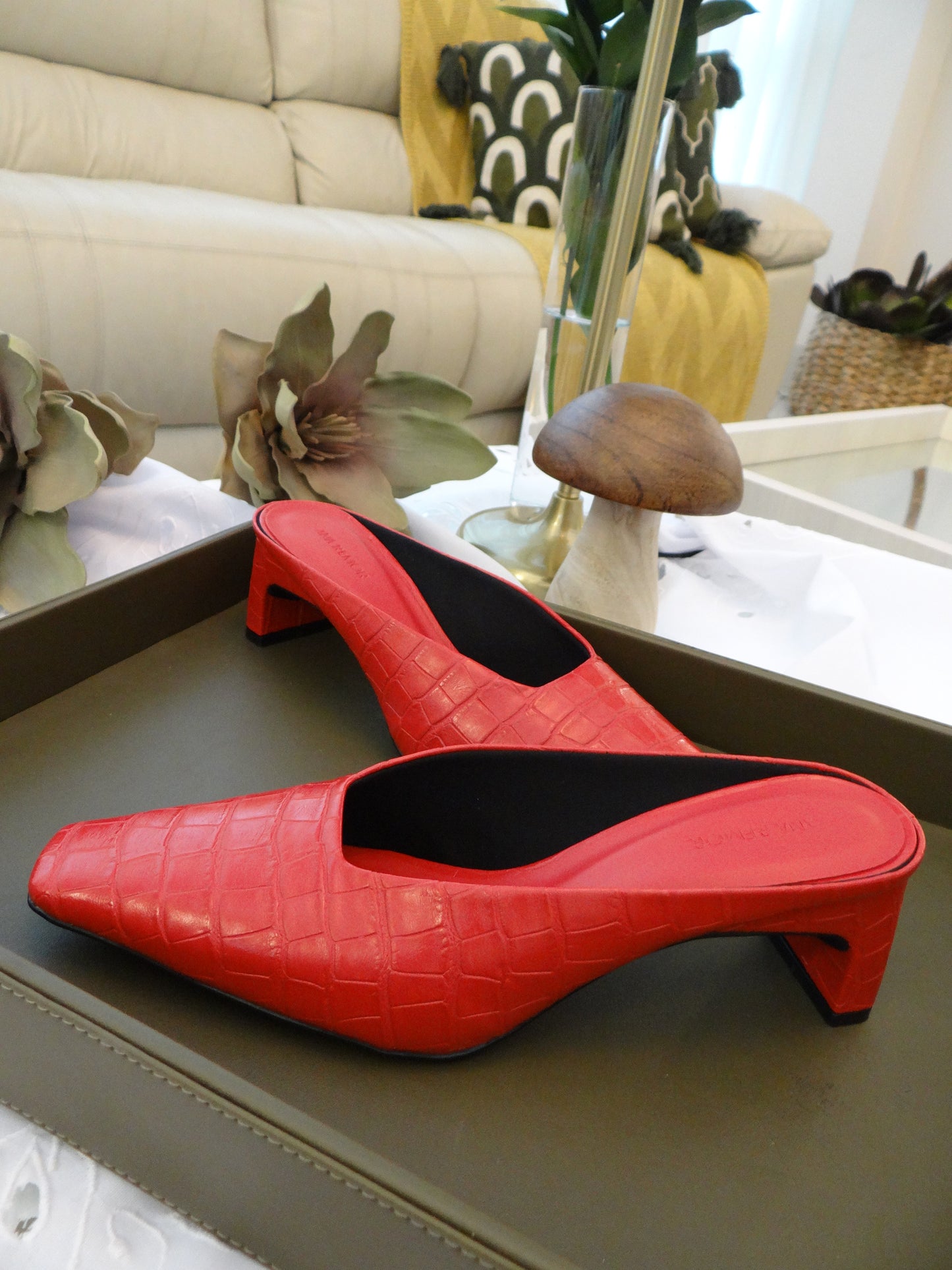 MULE CROCO RED