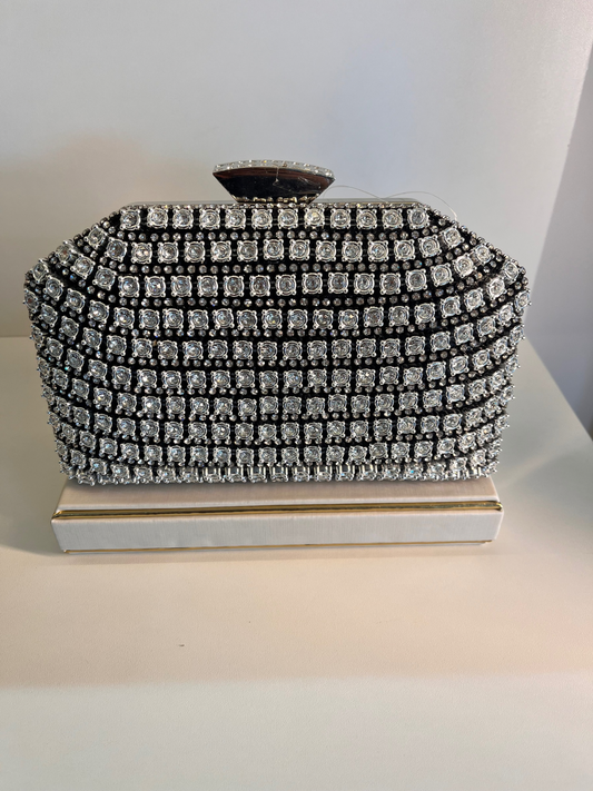 BOLSA CLUTCH PRETA STRASS