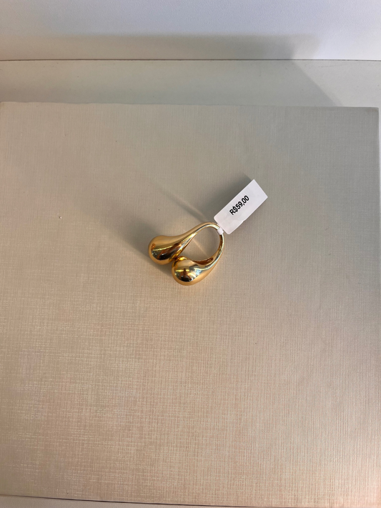 ANEL 2 GOTAS DOURADO
