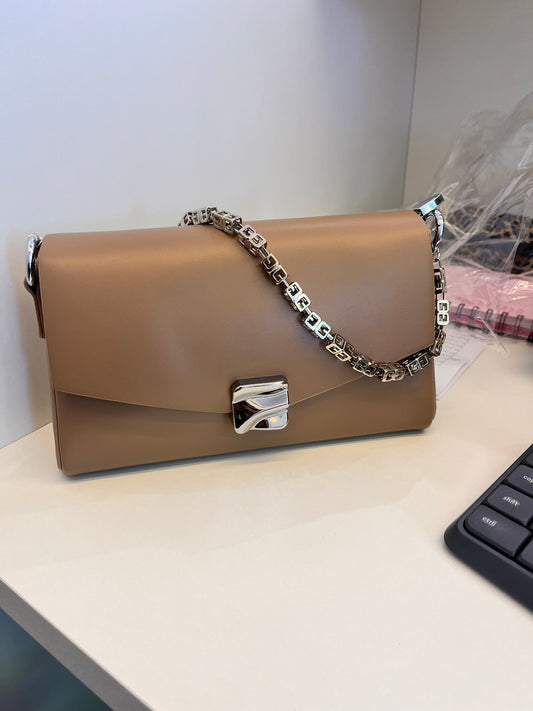BOLSA EM COURO NUDE