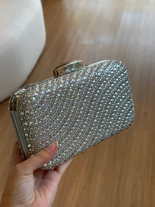 CLUTCH BRILHO PRATA