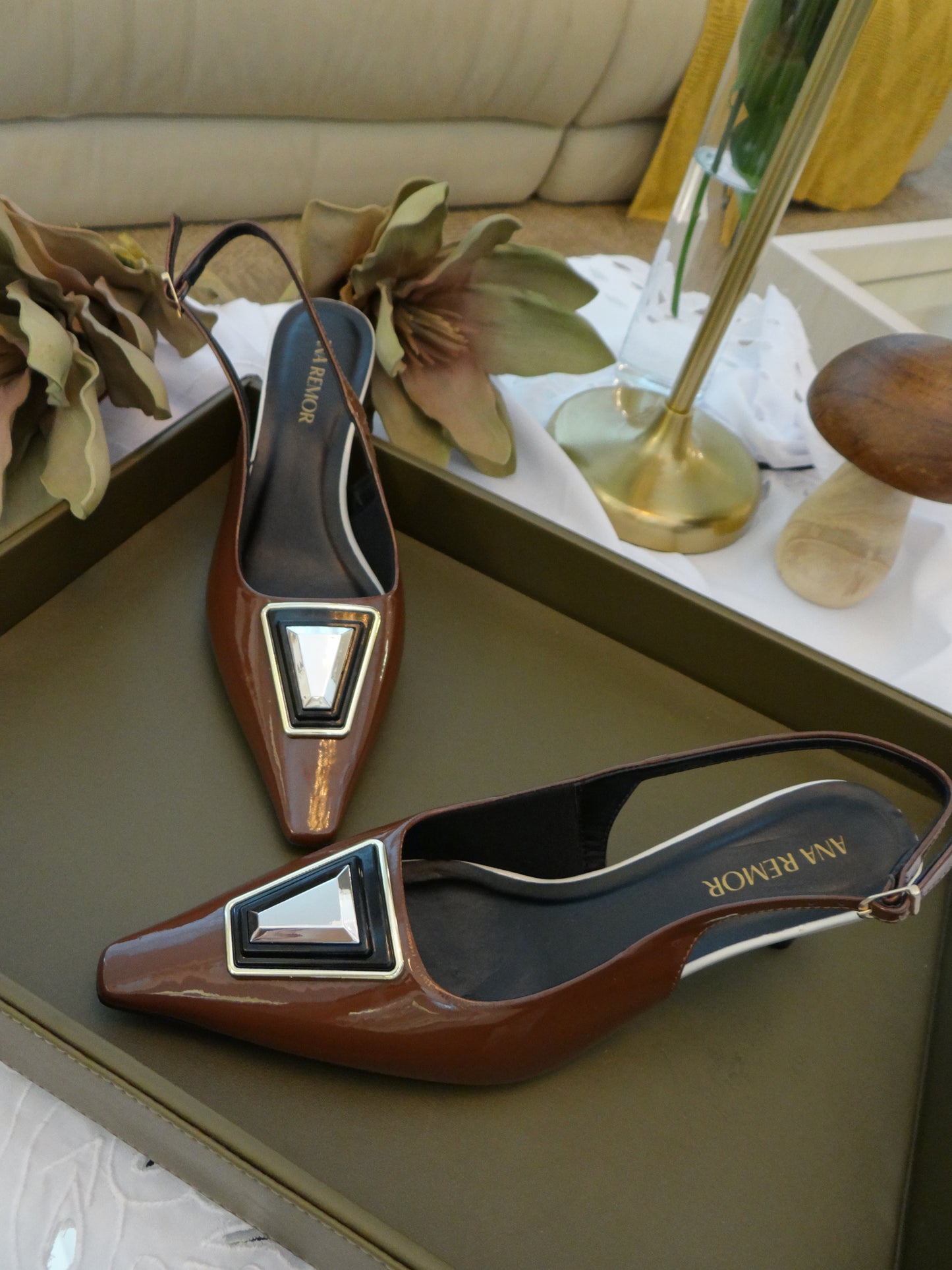 SLINGBACK VERONA MARROM