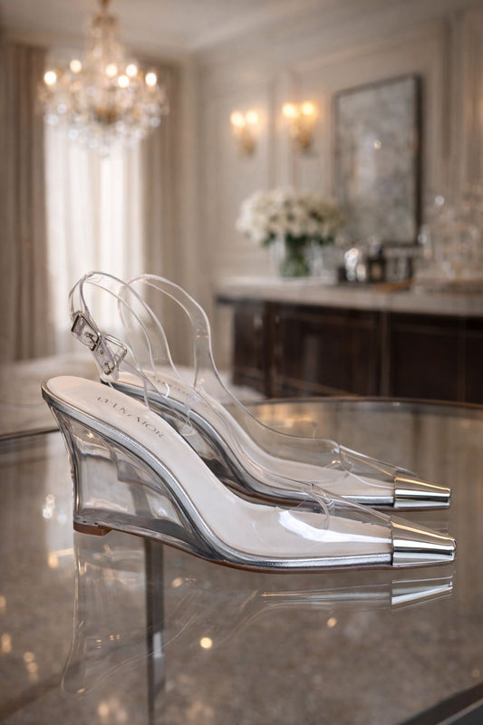 SLINGBACK DIANA VINIL PRATA