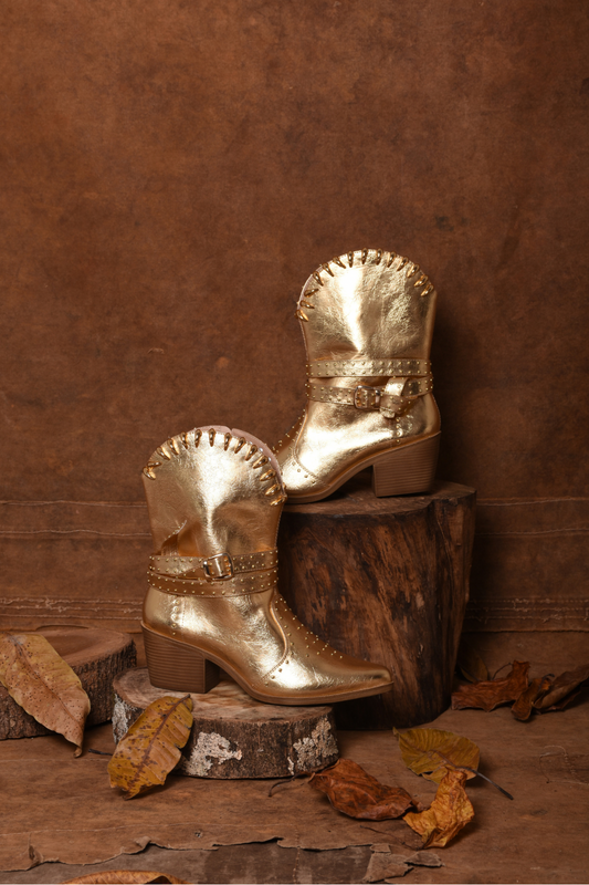 BOTA WESTERN DOURADA ANA