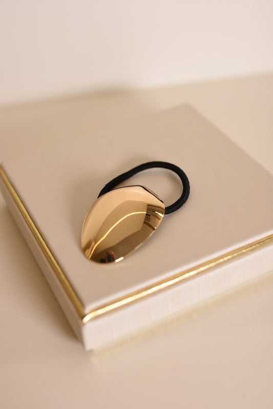 ELASTICO DE CABELO OVAL DOURADO