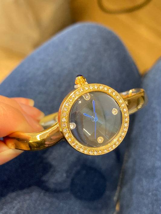 BRACELETE DOURADO RELÓGIO
