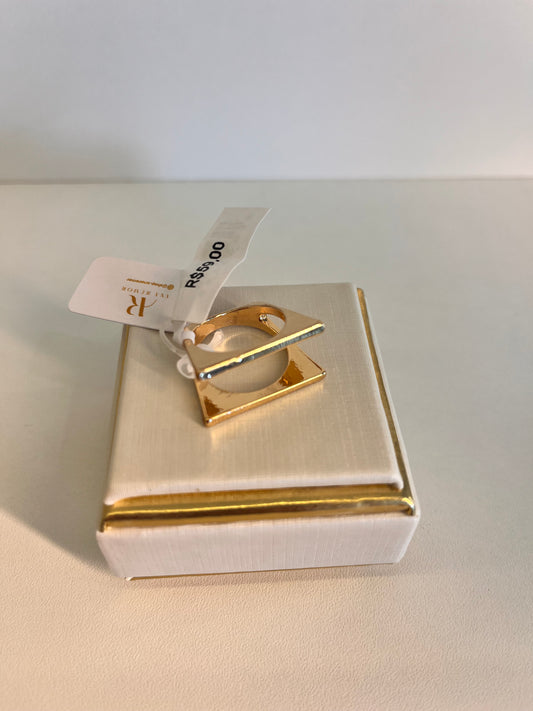 ANEL DOURADO DOIS METAIS